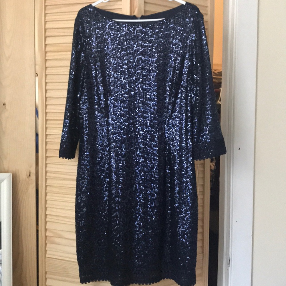 NWT navy sequin dress